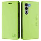 For Fujitsu Arrows We2 Plus / F-51E RC01 Dual-Folded Magnetic Suction RFID Leather Phone Case(Grass Green) - 2