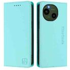 For Sharp Aquos R9 SH-51E RC01 Dual-Folded Magnetic Suction RFID Leather Phone Case(Mint Green) - 2