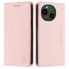 For Sharp Aquos R9 SH-51E RC01 Dual-Folded Magnetic Suction RFID Leather Phone Case(Pink) - 2