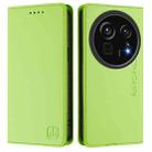 For Sharp Aquos R9 Pro SH-54E RC01 Dual-Folded Magnetic Suction RFID Leather Phone Case(Grass Green) - 2