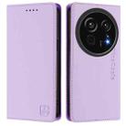 For Sharp Aquos R9 Pro SH-54E RC01 Dual-Folded Magnetic Suction RFID Leather Phone Case(Light Purple) - 2