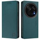 For Sharp Aquos R9 Pro SH-54E RC01 Dual-Folded Magnetic Suction RFID Leather Phone Case(Dark Green) - 2