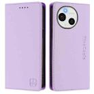 For Sharp Aquos Sense9 Plus RC01 Dual-Folded Magnetic Suction RFID Leather Phone Case(Light Purple) - 2