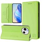 For Sharp Aquos Sense9 RC01 Dual-Folded Magnetic Suction RFID Leather Phone Case(Grass Green) - 1