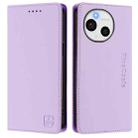 For Sharp Aquos Sense9 RC01 Dual-Folded Magnetic Suction RFID Leather Phone Case(Light Purple) - 2