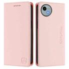 For Sharp Aquos Wish4 SH-52E RC01 Dual-Folded Magnetic Suction RFID Leather Phone Case(Pink) - 2