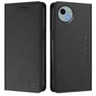 For Sharp Aquos Wish4 SH-52E RC01 Dual-Folded Magnetic Suction RFID Leather Phone Case(Black) - 2