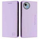 For Sharp Aquos Wish4 SH-52E RC01 Dual-Folded Magnetic Suction RFID Leather Phone Case(Light Purple) - 2