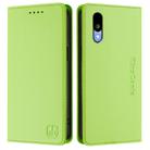 For Sharp Basio Active3 RC01 Dual-Folded Magnetic Suction RFID Leather Phone Case(Grass Green) - 2