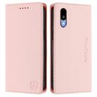 For Sharp Basio Active3 RC01 Dual-Folded Magnetic Suction RFID Leather Phone Case(Pink) - 2