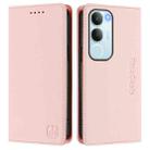 For vivo Y19s 4G Global RC01 Dual-Folded Magnetic Suction RFID Leather Phone Case(Pink) - 2