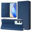 For vivo Y19s 4G Global RC01 Dual-Folded Magnetic Suction RFID Leather Phone Case(Dark Blue) - 1