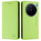 For vivo X200 RC01 Dual-Folded Magnetic Suction RFID Leather Phone Case(Grass Green) - 2