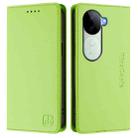 For vivo V40e 5G India / iQOO Z9s 5G RC01 Dual-Folded Magnetic Suction RFID Leather Phone Case(Grass Green) - 2