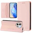 For vivo V40 Lite 5G / V30e 5G Global RC01 Dual-Folded Magnetic Suction RFID Leather Phone Case(Pink) - 1