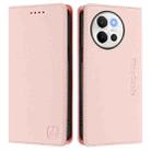 For vivo V40 Lite 5G / V30e 5G Global RC01 Dual-Folded Magnetic Suction RFID Leather Phone Case(Pink) - 2