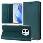 For vivo V40 Lite 5G / V30e 5G Global RC01 Dual-Folded Magnetic Suction RFID Leather Phone Case(Dark Green) - 1