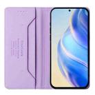 For vivo S19 RC01 Dual-Folded Magnetic Suction RFID Leather Phone Case(Light Purple) - 3