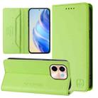 For vivo Y28 4G RC01 Dual-Folded Magnetic Suction RFID Leather Phone Case(Grass Green) - 1