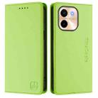 For vivo Y28 4G RC01 Dual-Folded Magnetic Suction RFID Leather Phone Case(Grass Green) - 2