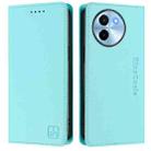 For vivo Y38 5G / Y200i / T3x Global RC01 Dual-Folded Magnetic Suction RFID Leather Phone Case(Mint Green) - 2