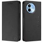 For vivo Y38 5G / Y200i / T3x Global RC01 Dual-Folded Magnetic Suction RFID Leather Phone Case(Black) - 2