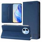 For vivo Y38 5G / Y200i / T3x Global RC01 Dual-Folded Magnetic Suction RFID Leather Phone Case(Dark Blue) - 1