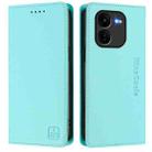 For vivo iQOO Z9x RC01 Dual-Folded Magnetic Suction RFID Leather Phone Case(Mint Green) - 2