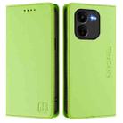 For vivo iQOO Z9x RC01 Dual-Folded Magnetic Suction RFID Leather Phone Case(Grass Green) - 2