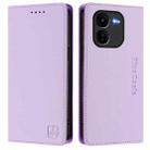 For vivo iQOO Z9x RC01 Dual-Folded Magnetic Suction RFID Leather Phone Case(Light Purple) - 2