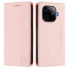 For vivo iQOO Z9 5G / Z9 Turbo 5G RC01 Dual-Folded Magnetic Suction RFID Leather Phone Case(Pink) - 2