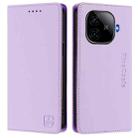 For vivo iQOO Z9 5G / Z9 Turbo 5G RC01 Dual-Folded Magnetic Suction RFID Leather Phone Case(Light Purple) - 2