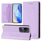 For vivo V30 5G / V30 Pro Global RC01 Dual-Folded Magnetic Suction RFID Leather Phone Case(Light Purple) - 1