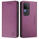 For vivo V30 5G / V30 Pro Global RC01 Dual-Folded Magnetic Suction RFID Leather Phone Case(Violet) - 2