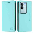 For vivo V29e 5G / Y200 5G Global RC01 Dual-Folded Magnetic Suction RFID Leather Phone Case(Mint Green) - 2