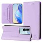 For vivo V29e 5G / Y200 5G Global RC01 Dual-Folded Magnetic Suction RFID Leather Phone Case(Light Purple) - 1