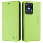 For vivo Y02A 4G / Y02 4G / Y11 2023 RC01 Dual-Folded Magnetic Suction RFID Leather Phone Case(Grass Green) - 2