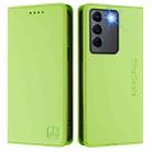 For vivo V27e 4G / T2 4G Global RC01 Dual-Folded Magnetic Suction RFID Leather Phone Case(Grass Green) - 2