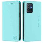 For vivo Y55s 2023 5G / iQOO U5e 5G RC01 Dual-Folded Magnetic Suction RFID Leather Phone Case(Mint Green) - 2