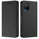 For vivo Y33s 4G Global / Y21T / Y21s RC01 Dual-Folded Magnetic Suction RFID Leather Phone Case(Black) - 2