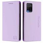 For vivo Y33s 4G Global / Y21T / Y21s RC01 Dual-Folded Magnetic Suction RFID Leather Phone Case(Light Purple) - 2