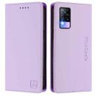 For vivo V20 / V21e 4G / Y73 2021 RC01 Dual-Folded Magnetic Suction RFID Leather Phone Case(Light Purple) - 2