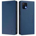 For vivo Y52s 5G / Y72 5G India RC01 Dual-Folded Magnetic Suction RFID Leather Phone Case(Dark Blue) - 2