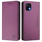 For vivo Y52s 5G / Y72 5G India RC01 Dual-Folded Magnetic Suction RFID Leather Phone Case(Violet) - 2