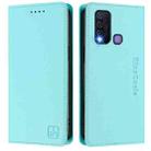 For vivo Y30 4G Global RC01 Dual-Folded Magnetic Suction RFID Leather Phone Case(Mint Green) - 2