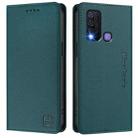 For vivo Y30 4G Global RC01 Dual-Folded Magnetic Suction RFID Leather Phone Case(Dark Green) - 2