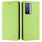 For vivo Y76 5G RC01 Dual-Folded Magnetic Suction RFID Leather Phone Case(Grass Green) - 2