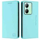 For vivo Y36 4G / 5G Global RC01 Dual-Folded Magnetic Suction RFID Leather Phone Case(Mint Green) - 2