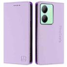 For vivo Y36 4G / 5G Global RC01 Dual-Folded Magnetic Suction RFID Leather Phone Case(Light Purple) - 2