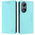 For vivo Y100 5G Global RC01 Dual-Folded Magnetic Suction RFID Leather Phone Case(Mint Green) - 2